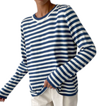 Gestreiftes Strick-Sweatshirt mit langen Ärmeln – Produktansicht 1