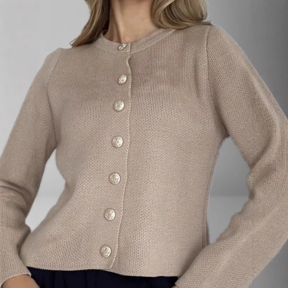 Minimalistische Strickjacke mit Knopfleiste – Produktansicht 2