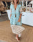 Midikleid mit floralen Mustern und V-Ausschnitt – Produktansicht 1
