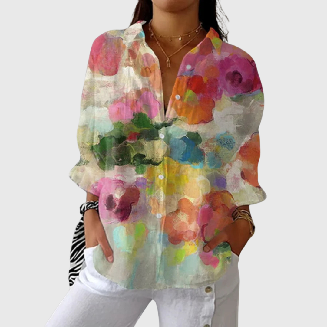 Farbenfrohe Druckbluse – Produktansicht 1