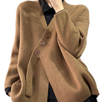 Asymmetrischer Winterpullover aus dickem Strick – Produktansicht 1