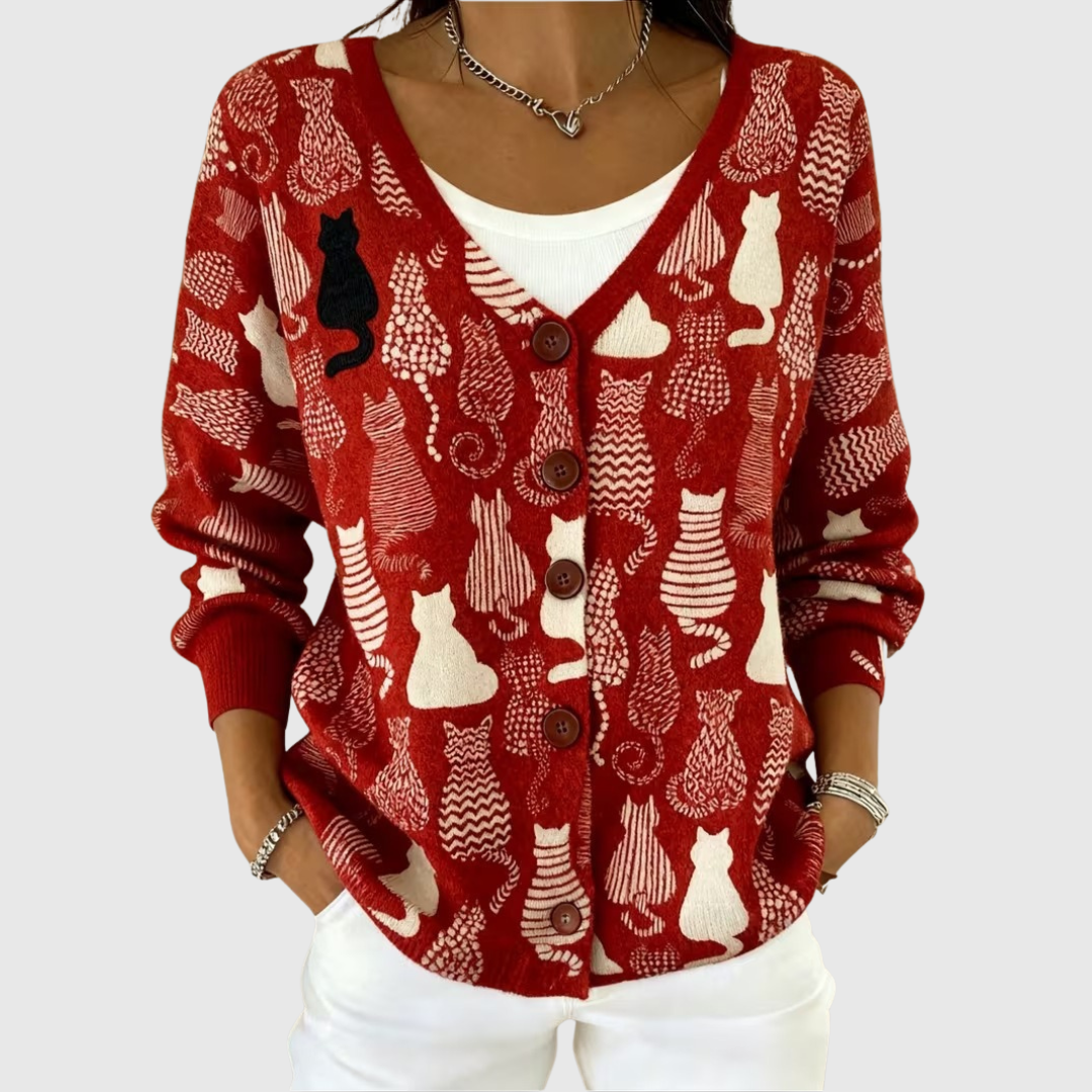 Bequemer Cardigan mit Knöpfen – Produktansicht 1