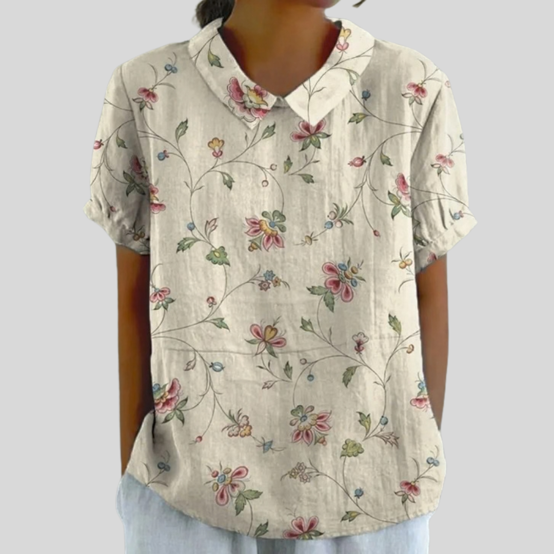 Bequemes Shirt mit floralem Design – Produktansicht 1