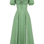 Kleid mit Puffärmeln und Blumenmuster – Produktansicht 6