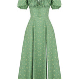 Kleid mit Puffärmeln und Blumenmuster – Produktansicht 6