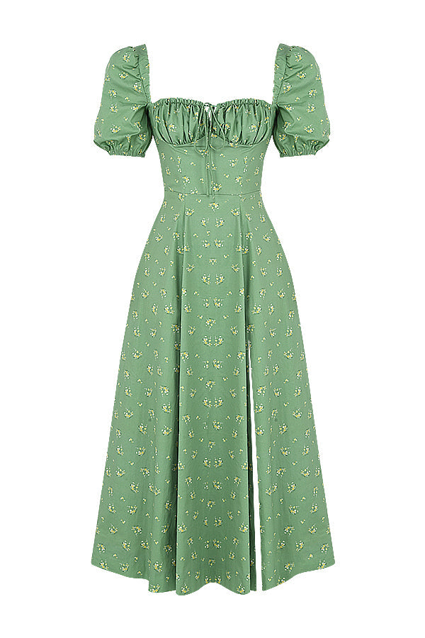 Kleid mit Puffärmeln und Blumenmuster – Produktansicht 6