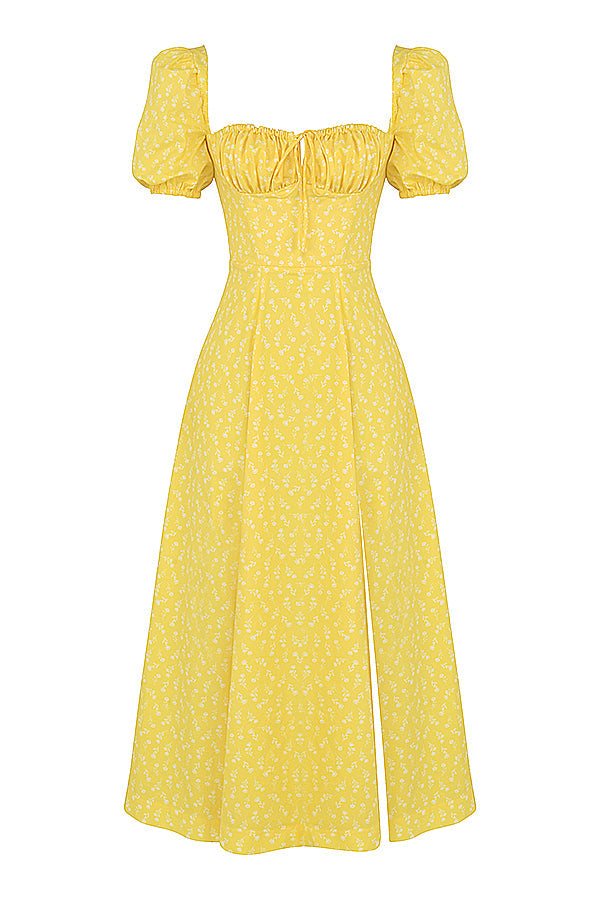 Kleid mit Puffärmeln und Blumenmuster – Produktansicht 14
