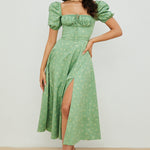 Kleid mit Puffärmeln und Blumenmuster – Produktansicht 3