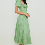 Kleid mit Puffärmeln und Blumenmuster – Produktansicht 4