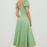Kleid mit Puffärmeln und Blumenmuster – Produktansicht 2