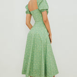Kleid mit Puffärmeln und Blumenmuster – Produktansicht 2