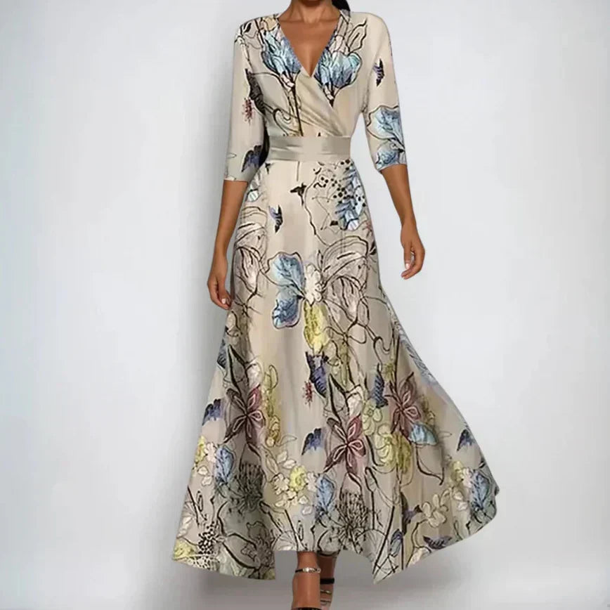 Elegantes Kleid mit floralem Muster – Produktansicht 2