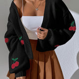 Cardigan mit verspielter Kirschen-Stickerei – Produktansicht 2