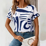 T-Shirt mit abstraktem Druck – Produktansicht 2