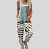 Bequeme Color-Block-Latzhose mit Punkten – Produktansicht 1