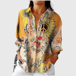 Bunte Bluse aus feinem Stoff mit Blütendessin – Produktansicht 1