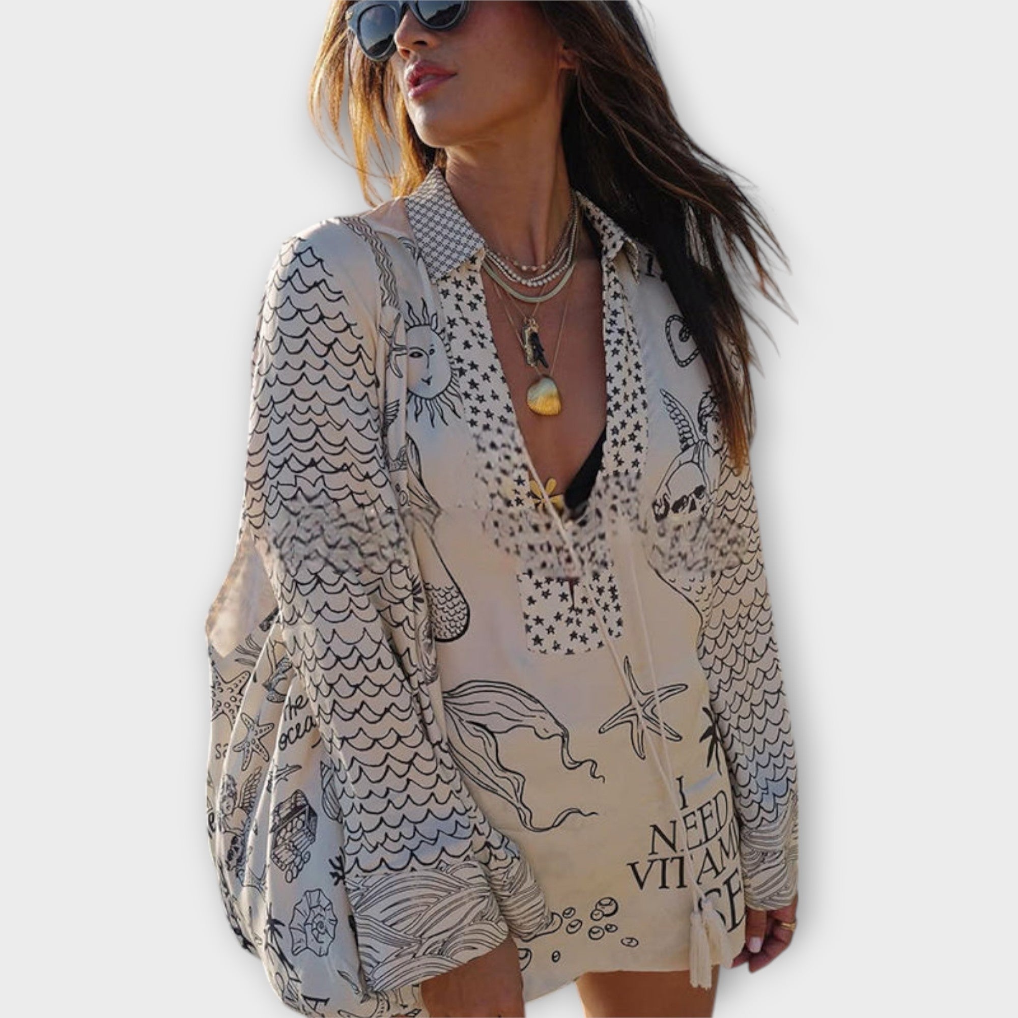 Elegantes zweiteiliges Ensemble im Boho-Stil – Produktansicht 1