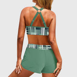 Bequemer hochtaillierter Rippbikini – Produktansicht 3
