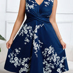Bequemes Wickelkleid mit Blumenmuster – Produktansicht 1