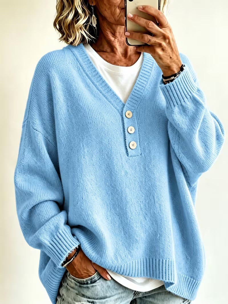 Lässiger unifarbener Pullover für jeden Tag – Produktansicht 11