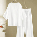 Set aus V-Neck-Top und passender Hose – Produktansicht 3