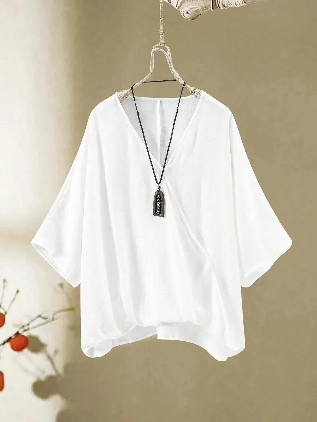Set aus V-Neck-Top und passender Hose – Produktansicht 6