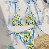 Bequemer Bikini mit Zitronenprint – Produktansicht 1