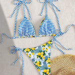Bequemer Bikini mit Zitronenprint – Produktansicht 6