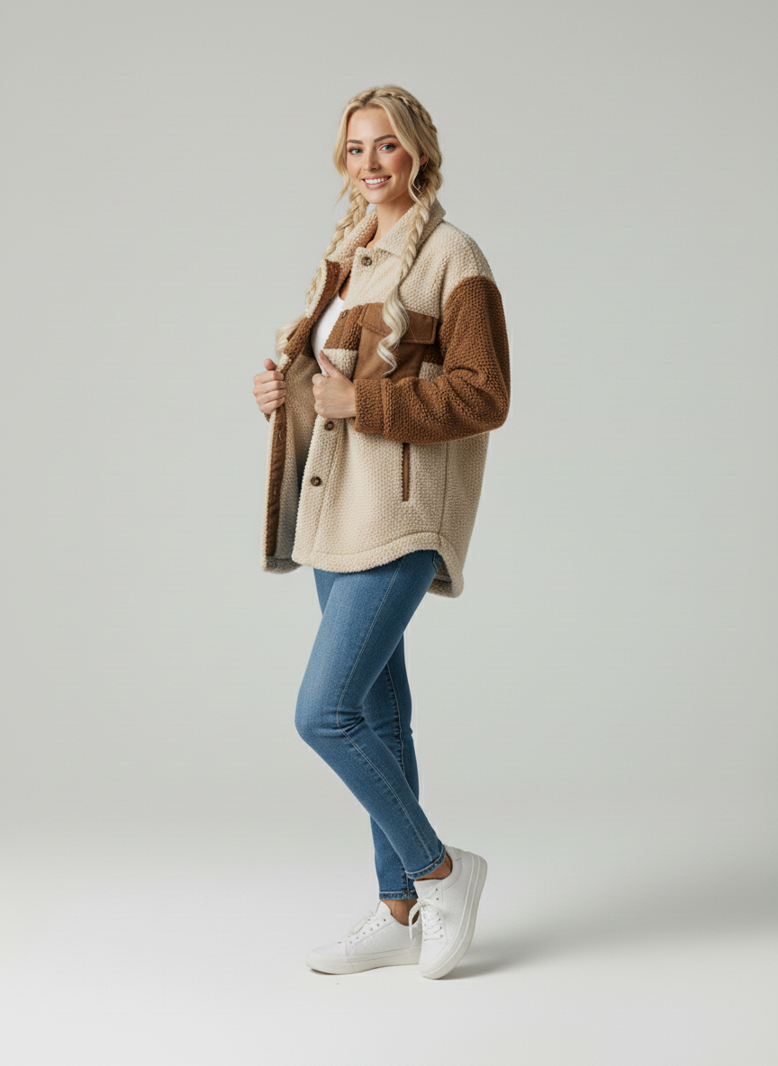 zeitgenössische Sherpa-Jacke – Produktansicht 1