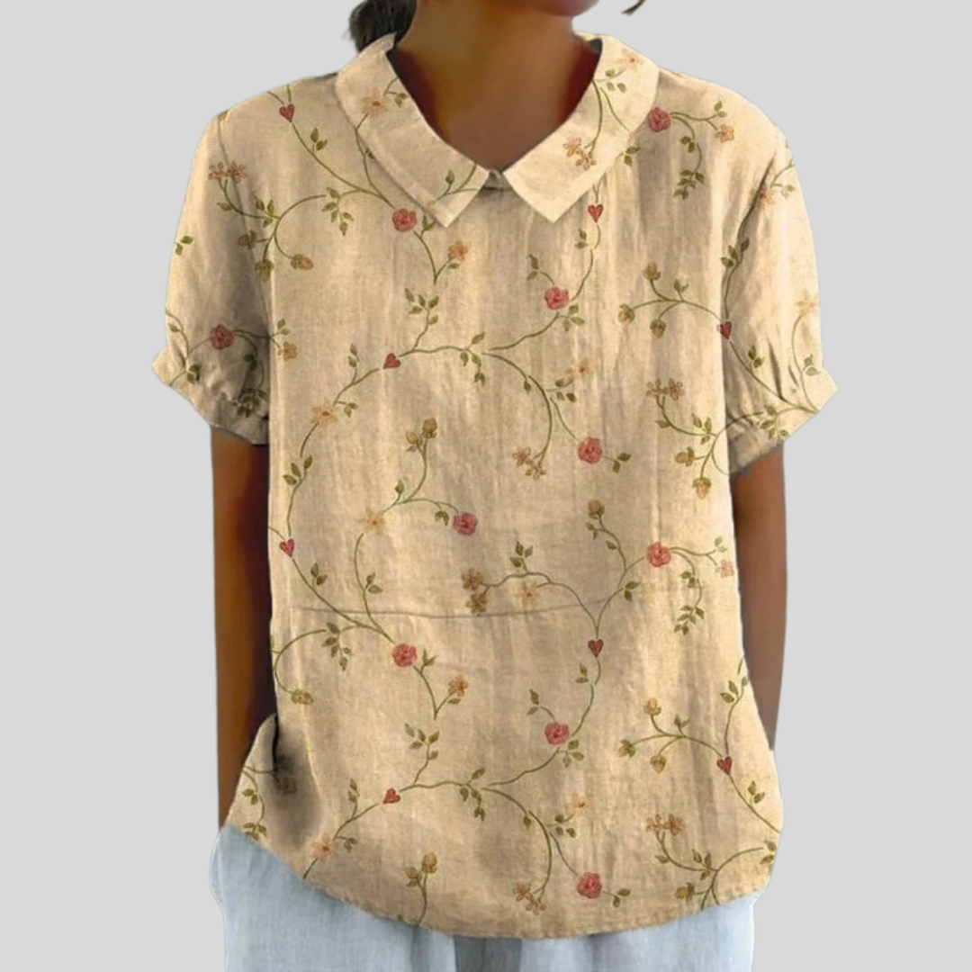Blumiges Top mit angenehm weiter Passform – Produktansicht 1