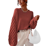 Kuscheliger Winterpullover mit Ballonärmeln – Produktansicht 1