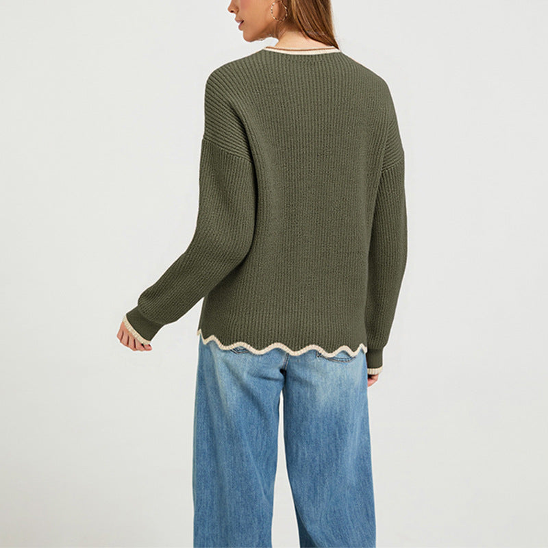 Weiter Pullover mit Rundhalsausschnitt für jeden Tag – Produktansicht 4