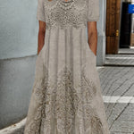Elegantes Midikleid mit floralem Muster – Produktansicht 3