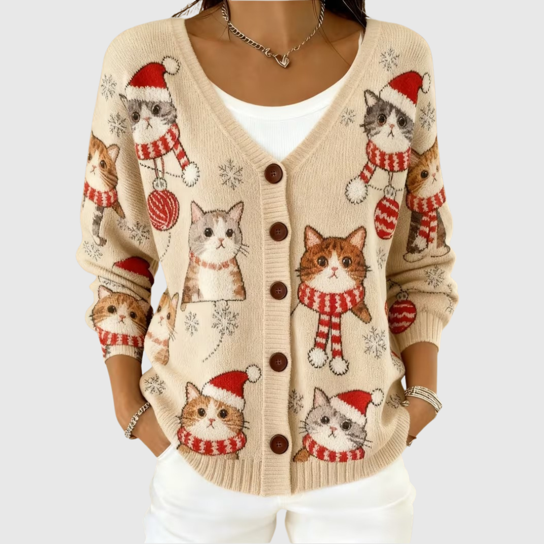 Weiche Strickjacke zum Zuknöpfen – Produktansicht 1