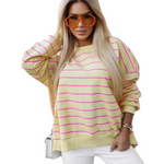 Gestreiftes Sweatshirt mit Rundhalsausschnitt – Produktansicht 1