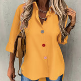 Schicke Bluse mit Knöpfen und Reverskragen – Produktansicht 19