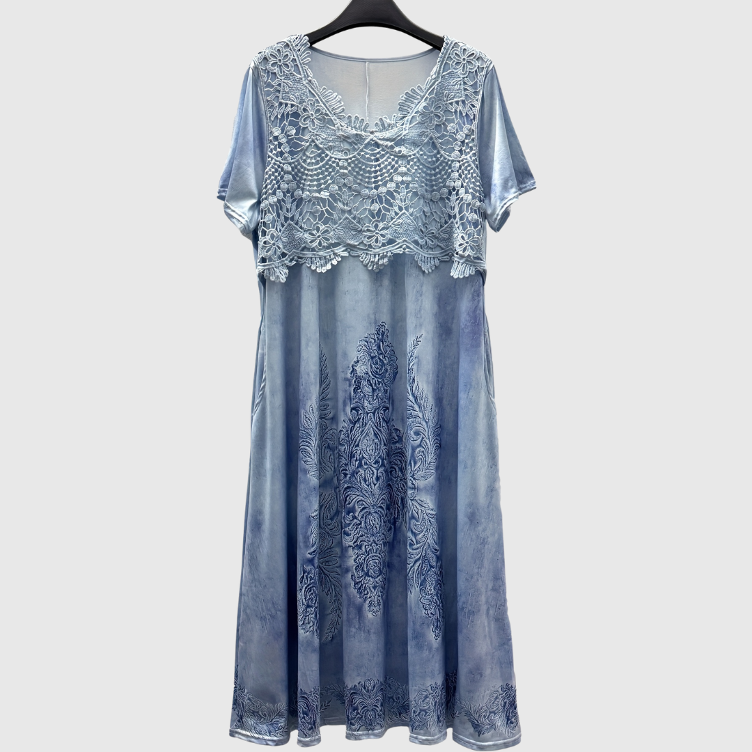 Elegantes Midikleid mit floralem Muster – Produktansicht 6