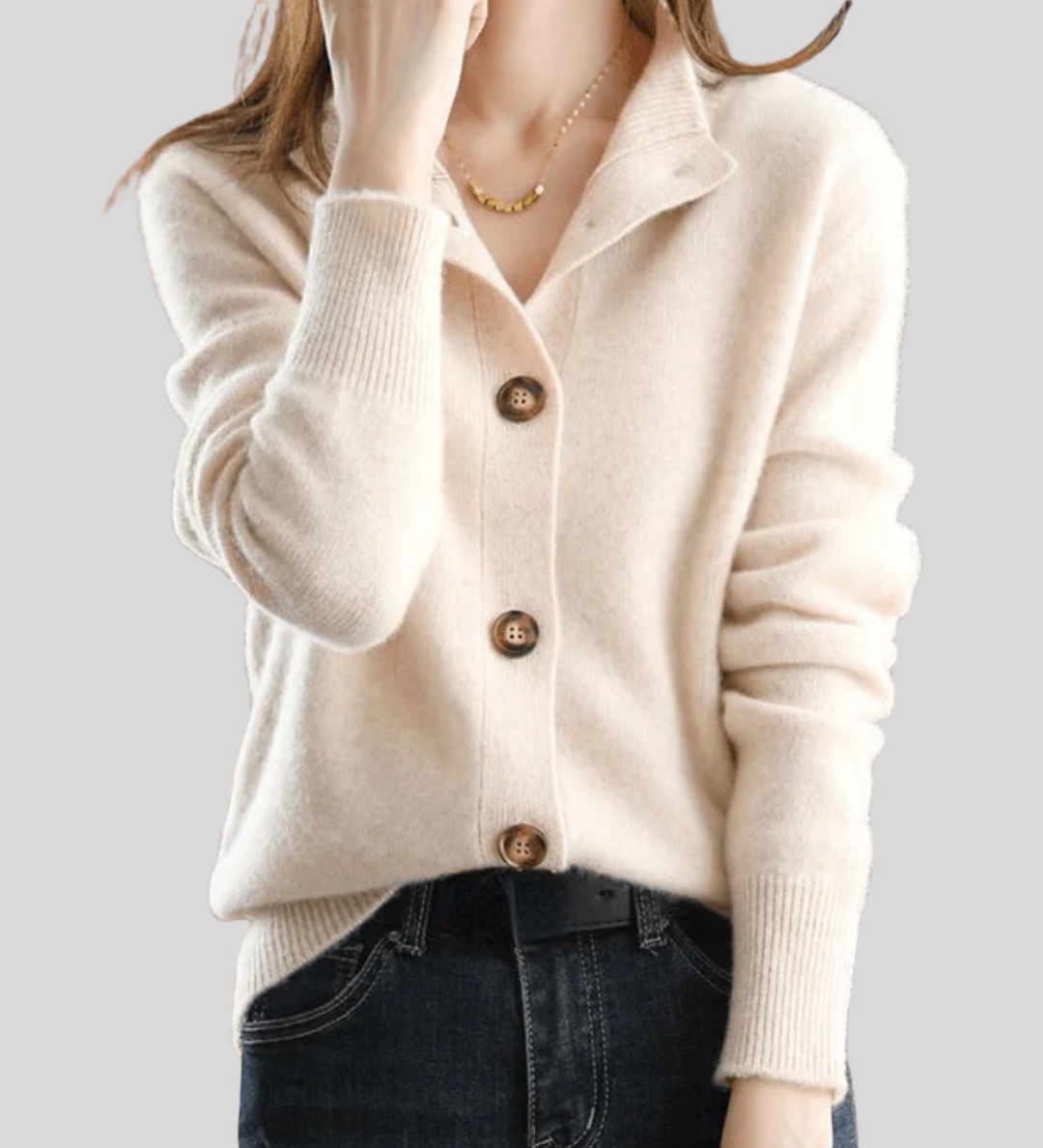 Cardigan aus Wollmischung mit V-Ausschnitt – Produktansicht 2