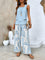 Elegantes Set aus Oberteil und Hose in ärmelloser Form – Produktansicht 1