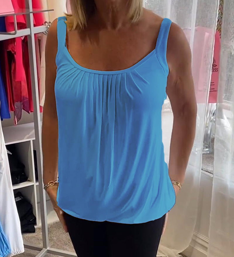 Ärmelloses Shirt mit Raffung – Produktansicht 3