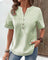 Gestreifte Bluse mit weitem Schnitt und Knopfleiste – Produktansicht 3