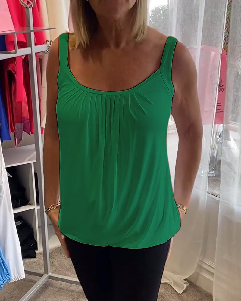 Ärmelloses Shirt mit Raffung – Produktansicht 5