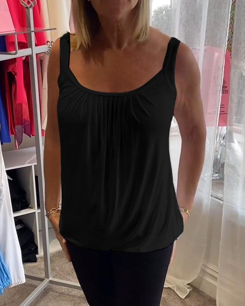 Ärmelloses Shirt mit Raffung – Produktansicht 7