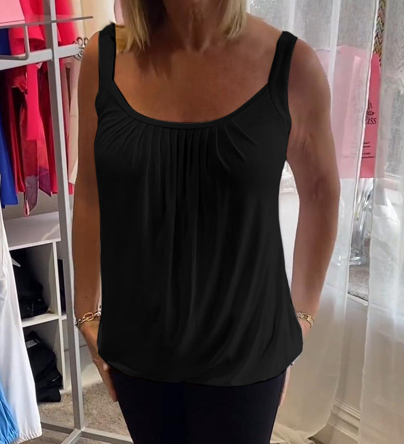 Ärmelloses Shirt mit Raffung – Produktansicht 7
