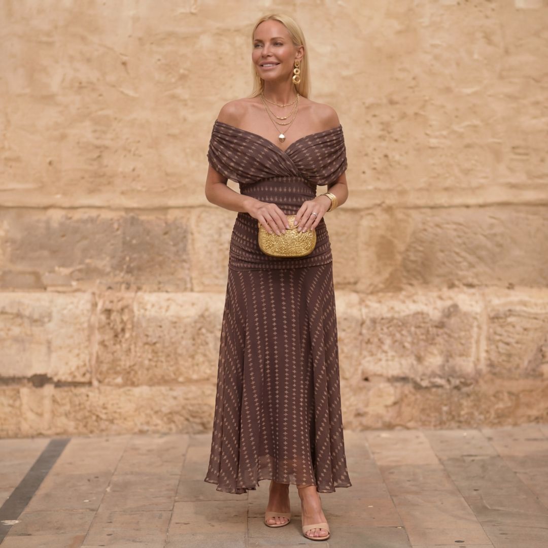 Leichtes Kleid mit geometrischem Muster – Produktansicht 1