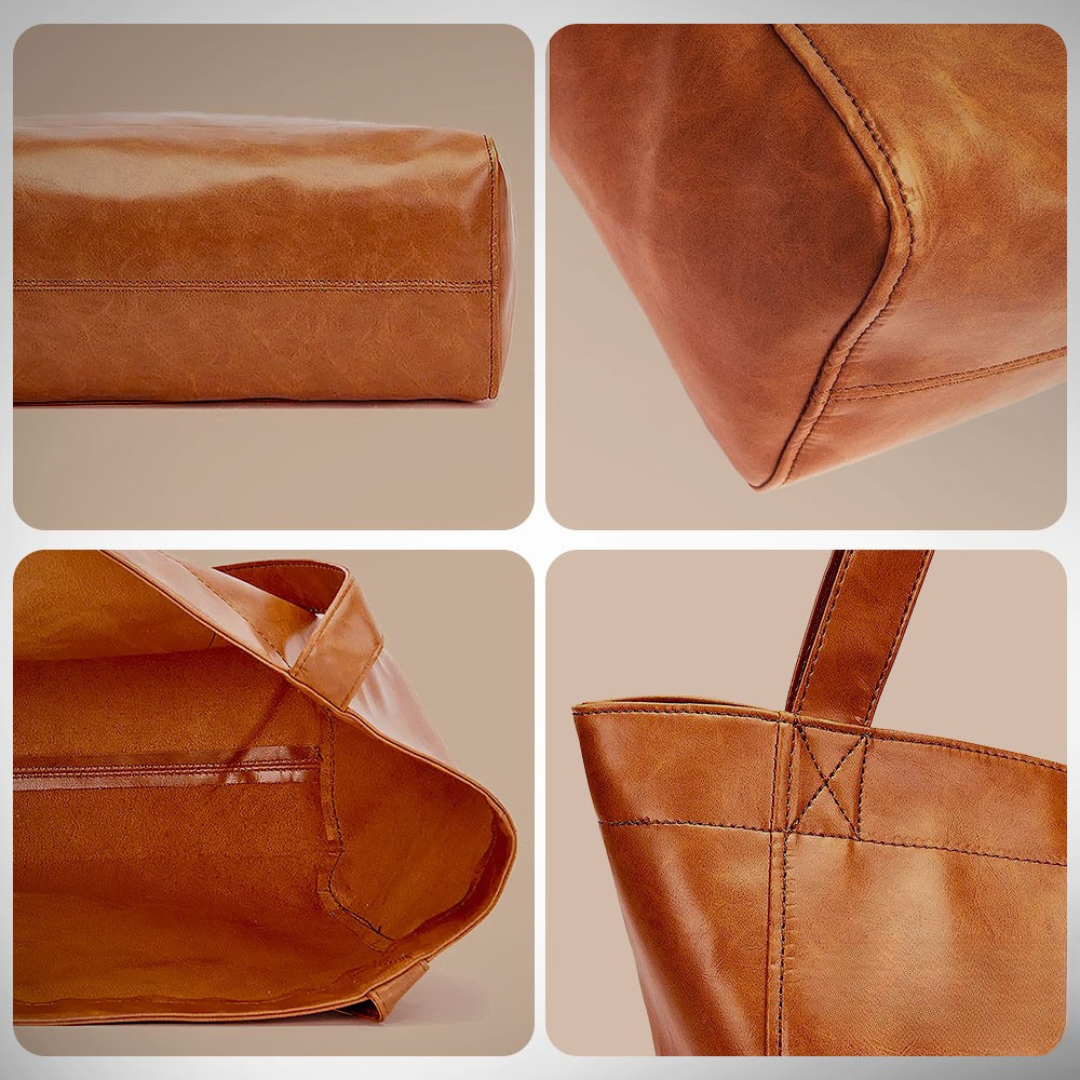 Vintage-Schultertasche aus Leder – Produktansicht 4