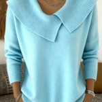 Feiner Strickpullover mit geripptem Stehkragen – Produktansicht 5