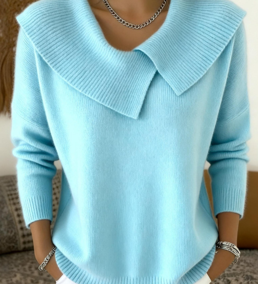 Feiner Strickpullover mit geripptem Stehkragen – Produktansicht 5