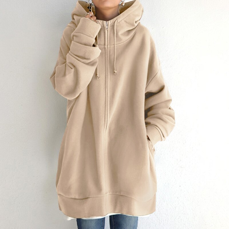 Warmer Winter-Hoodie mit Oversize-Kapuze – Produktansicht 3