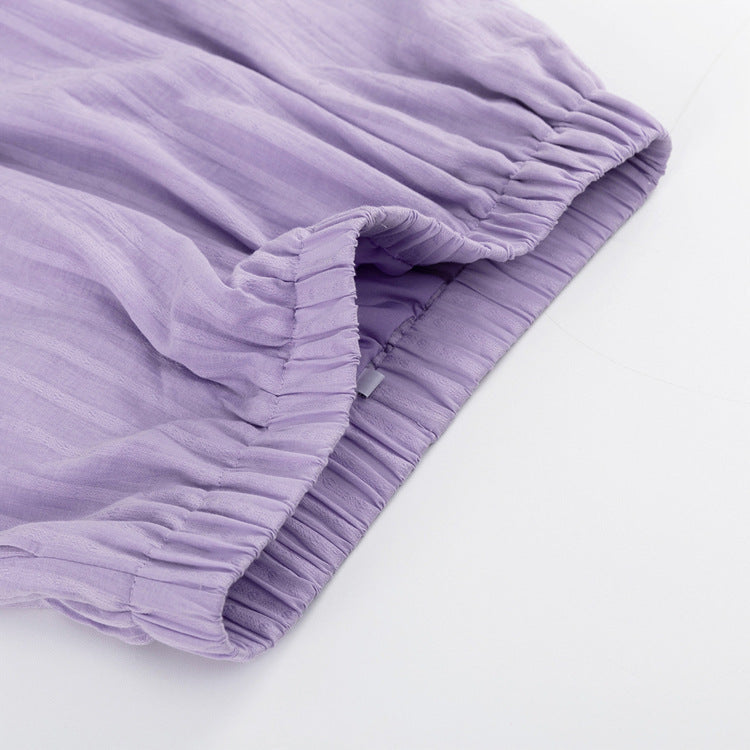 Bequemes Set aus Oberteil und Shorts mit Knopfleiste – Produktansicht 9